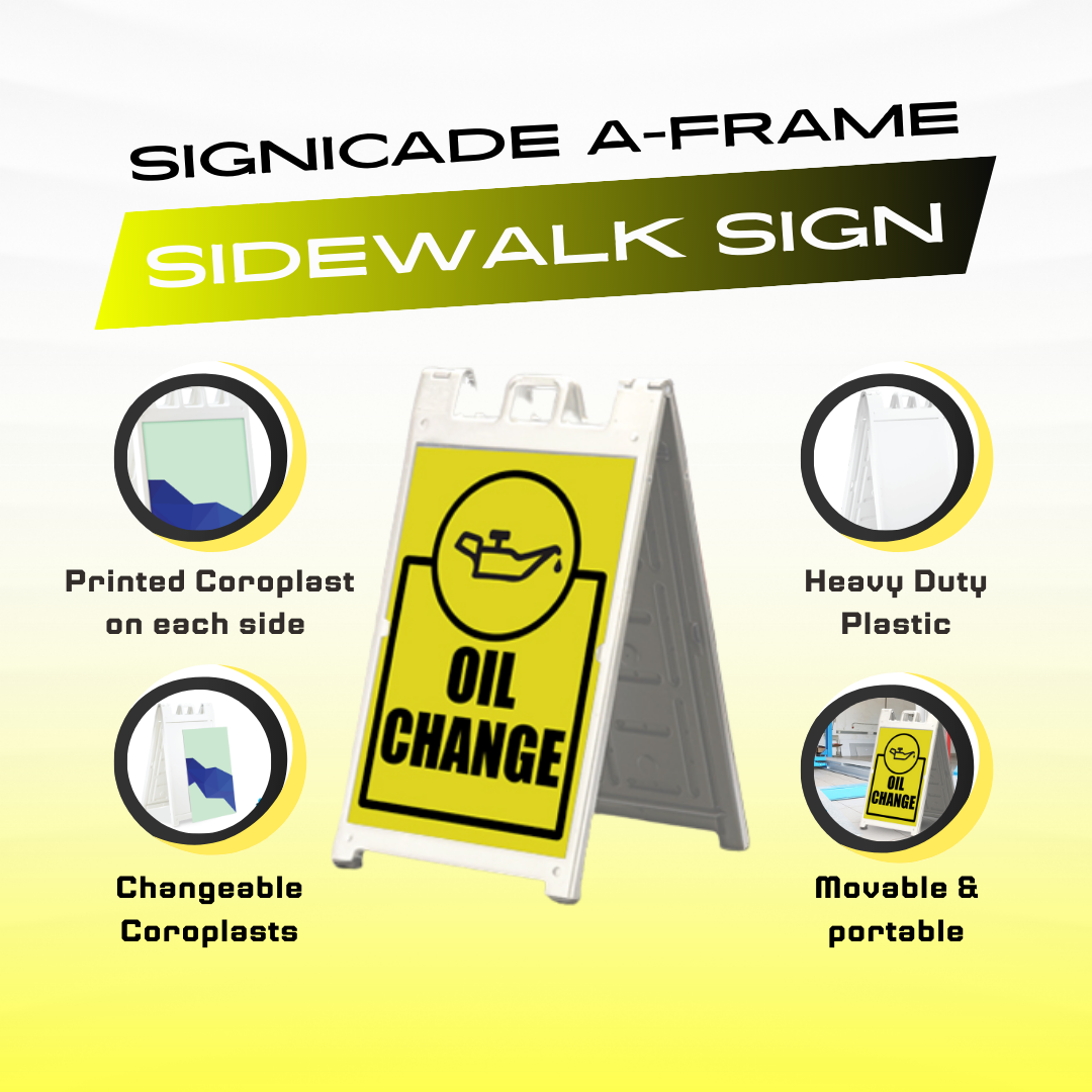 White Signicade A-Frame (changable) – Signage Kingdom LLC