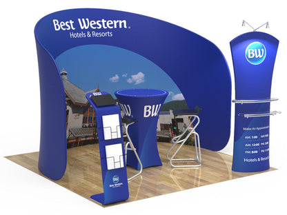 10x10ft Custom C-shaped Trade Show Booth 09